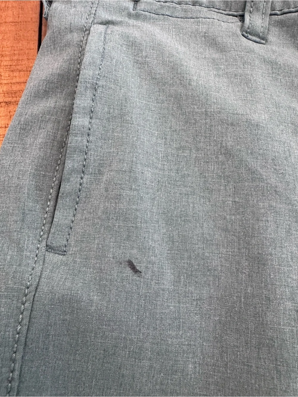 Tailor Vintage Light blue Flat Front Linen Shorts
